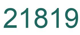 Number 21819 green image