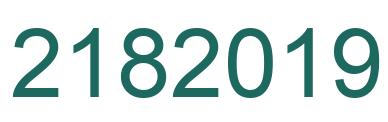Number 2182019 green image