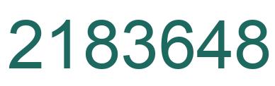 Number 2183648 green image
