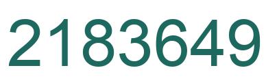 Number 2183649 green image