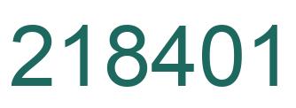 Número 218401 imagen verde