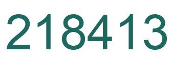 Número 218413 imagen verde