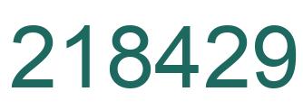 Número 218429 imagen verde
