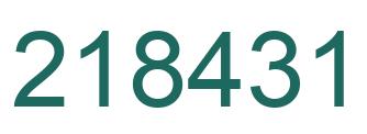 Número 218431 imagen verde