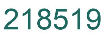 Número 218519 imagen verde