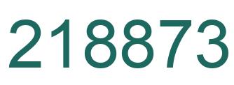Number 218873 green image