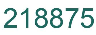 Number 218875 green image