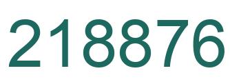 Number 218876 green image