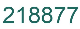 Number 218877 green image