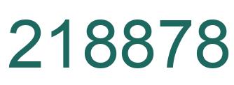 Number 218878 green image