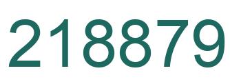Number 218879 green image