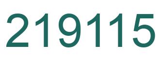 Number 219115 green image