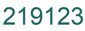 Number 219123 green image