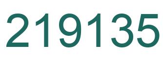 Number 219135 green image