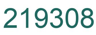 Number 219308 green image