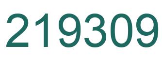 Number 219309 green image