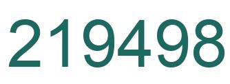 Number 219498 green image