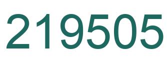 Number 219505 green image