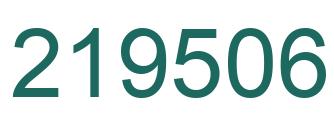 Number 219506 green image