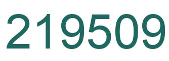 Number 219509 green image