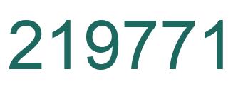 Number 219771 green image