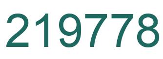 Number 219778 green image