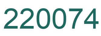 Number 220074 green image
