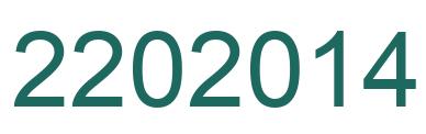 Number 2202014 green image