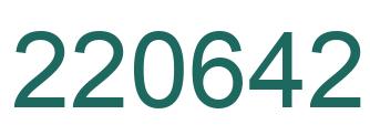 Number 220642 green image