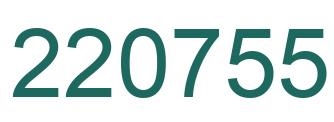 Number 220755 green image