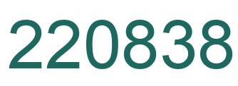 Number 220838 green image
