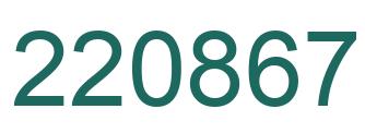 Number 220867 green image