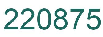 Number 220875 green image
