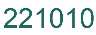 Number 221010 green image