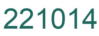 Number 221014 green image