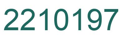 Number 2210197 green image