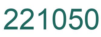 Number 221050 green image