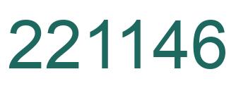 Number 221146 green image