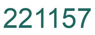 Number 221157 green image