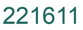 Número 221611 imagen verde