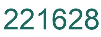 Number 221628 green image