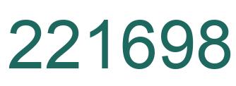 Number 221698 green image