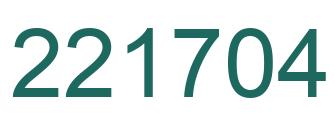 Number 221704 green image