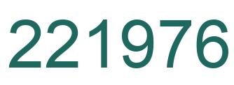 Number 221976 green image