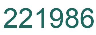 Number 221986 green image