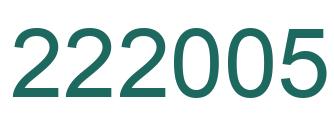 Number 222005 green image