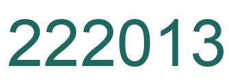 Número 222013 imagen verde