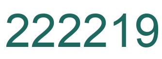 Number 222219 green image
