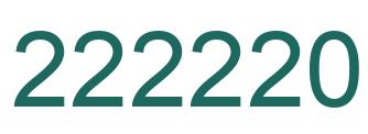 Number 222220 green image