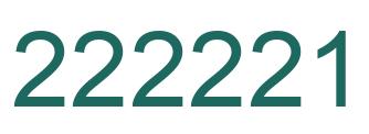 Number 222221 green image